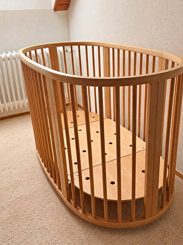 Ovales babybett aus holz - babybett,