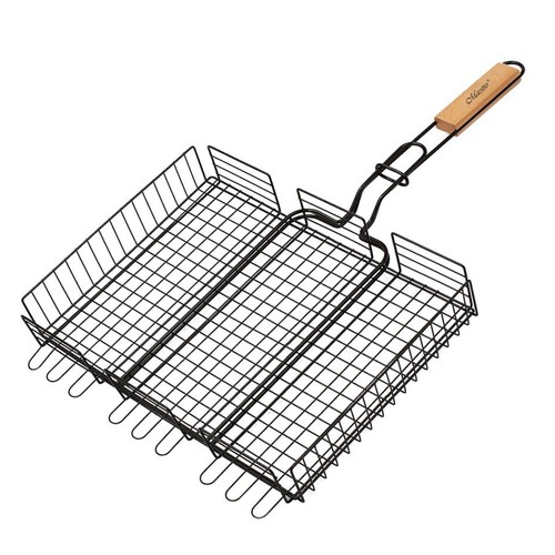 Grillrost mit holzgriff - grillrost,